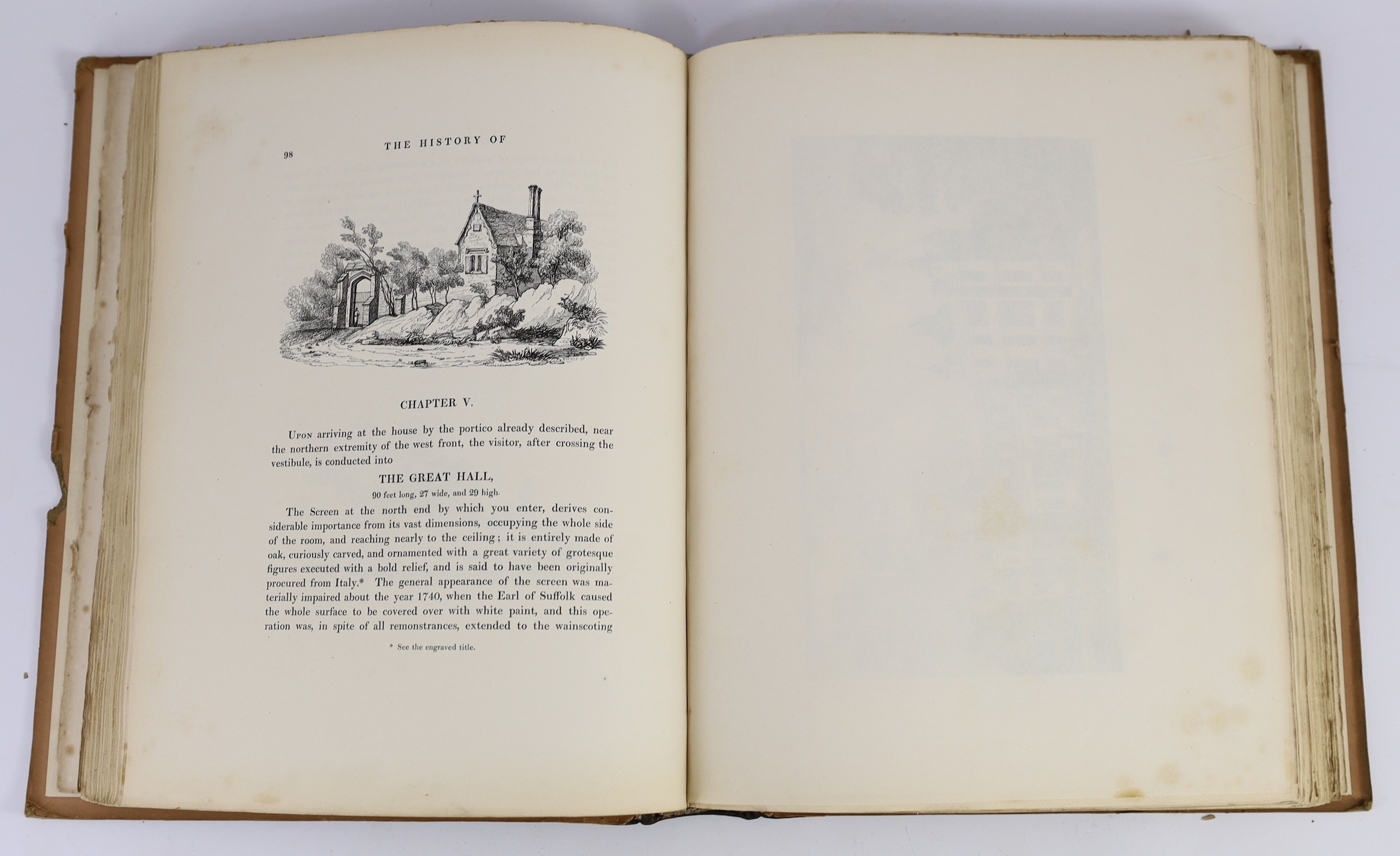 AUDLEY END - Braybrooke, Richard, Lord - The History of Audley End. To which are appended notices of the Town and Parish of Saffron Walden in the County of Essex, folio, original boards, with frontis, portrait, 2 maps an